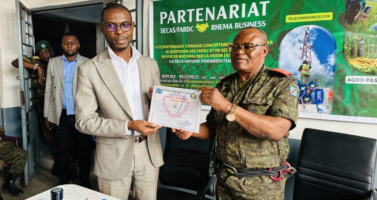 RDC : les FARDC et RHEMA BUSINESS lancent le PIDSEn-FARDC pour améliorer les conditions de vie des militaires